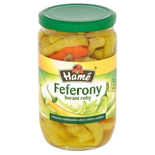 Baranie rohy Hamé - Sterilizované feferóny v sladkokyslom náleve 620 g. / 1ks