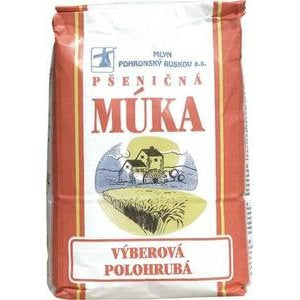 Pšeničná múka výberová polohrubá 1 kg, Mlyn Pohronský Ruskov. 0,89 € s DPH
