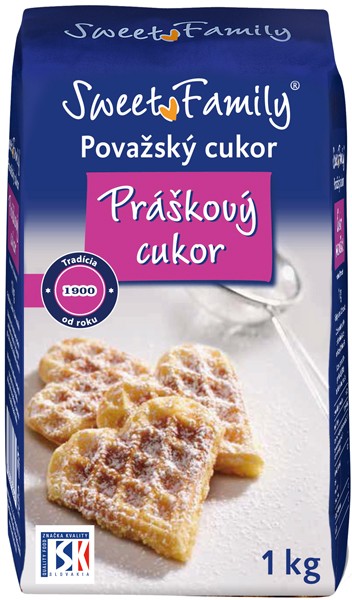 Cukor práškový Sweet family 1 kg. / 1ks